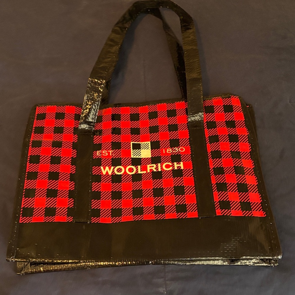 Woolrich Plaid Red and Black Tote